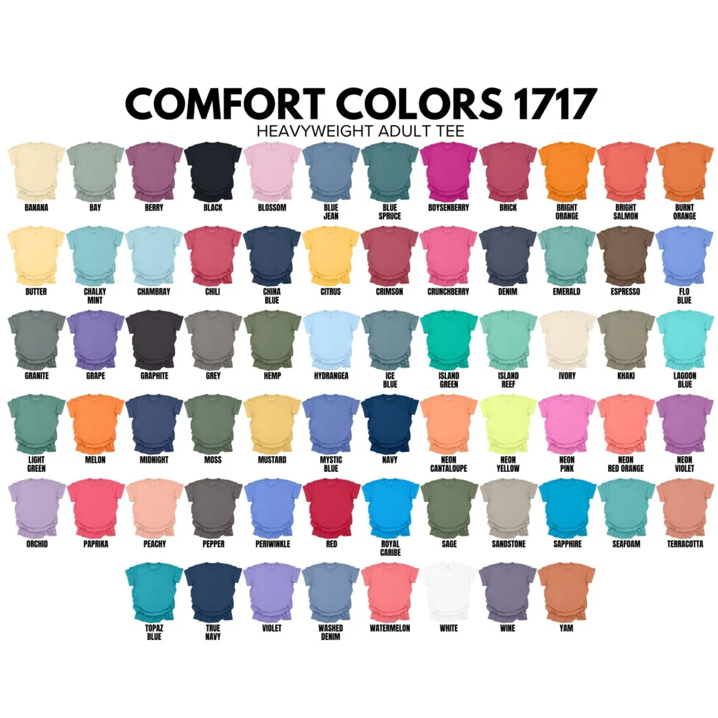 Custom Comfort Colors 1717 Heavyweight Short Sleeve Shirts