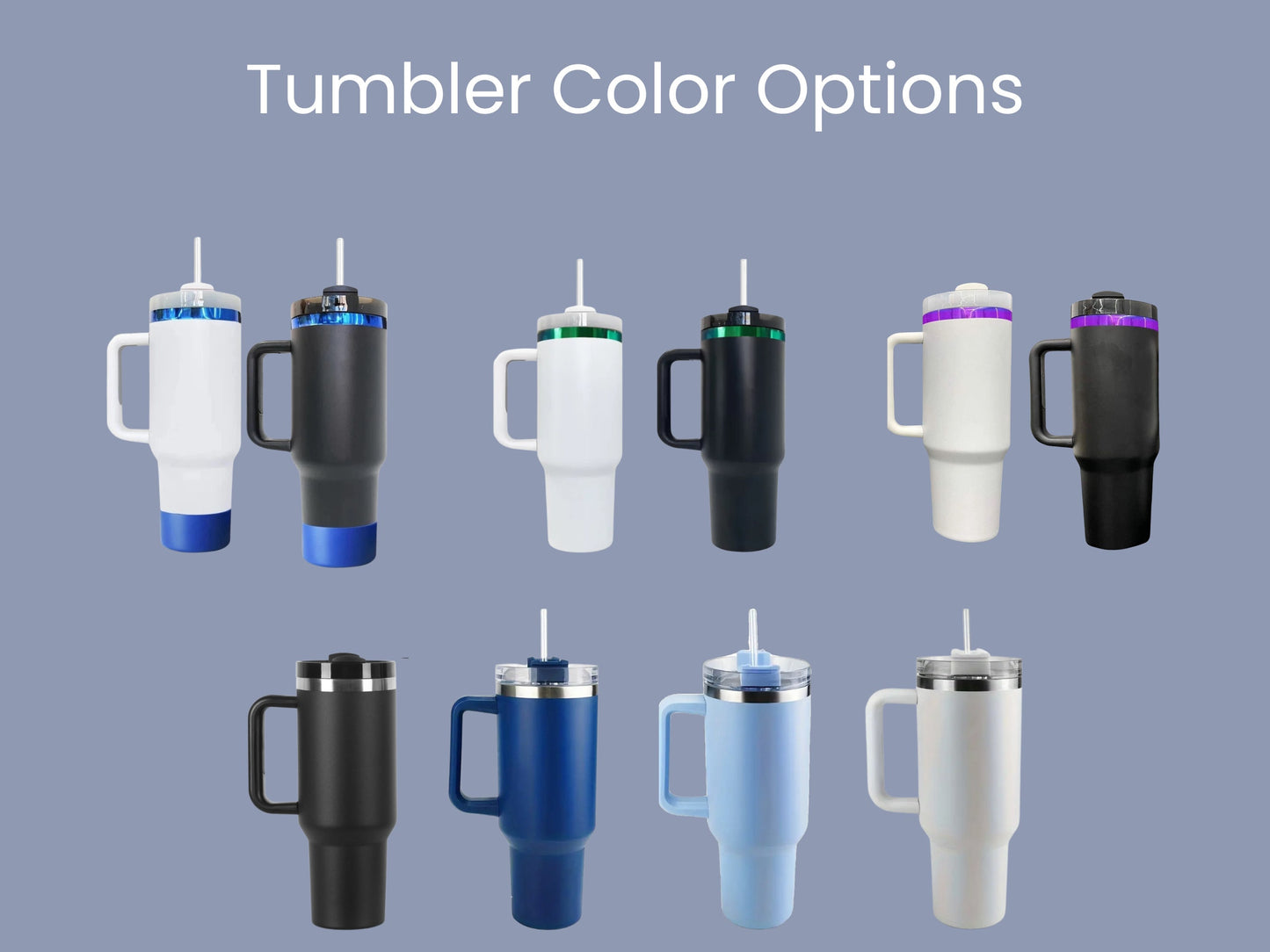 Not All Who Wander Are Lost Laser Engraved Tumbler REVERSED 40oz Black Rainbow with handle Other Colors Available, or choose own design,