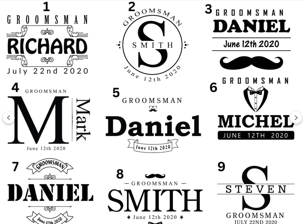 Engraved Wedding Glasses - Whiskey, stemless wine, and wine glass