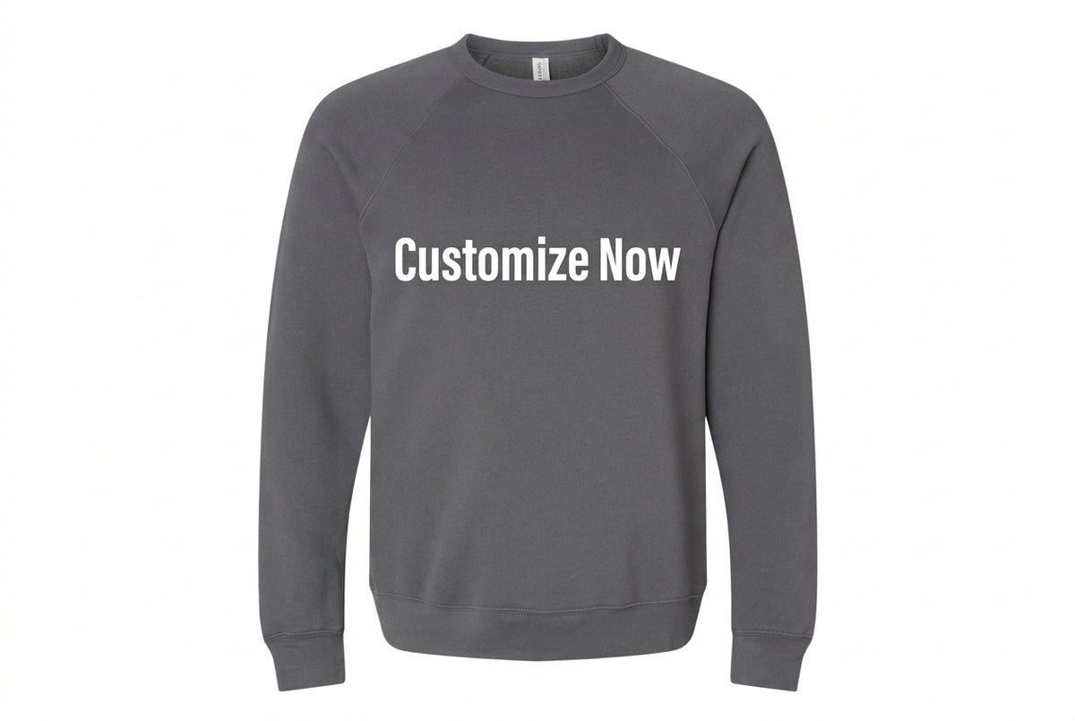 3901 Custom Unisex Sponge Fleece Raglan Crewneck Sweatshirt