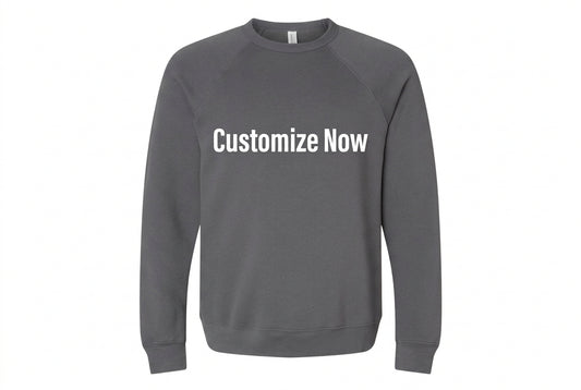 3901 Custom Unisex Sponge Fleece Raglan Crewneck Sweatshirt