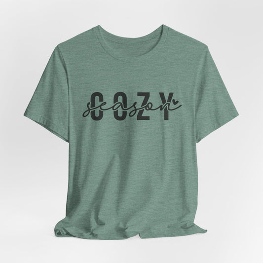 Cozy Season Black Letters Fall Adult Shirt