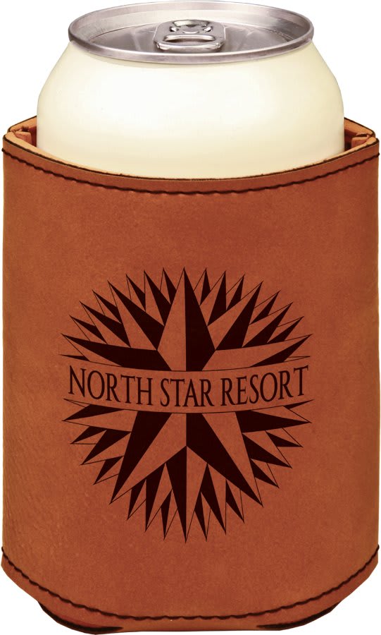Personalized Leather Koozie Can Coolers