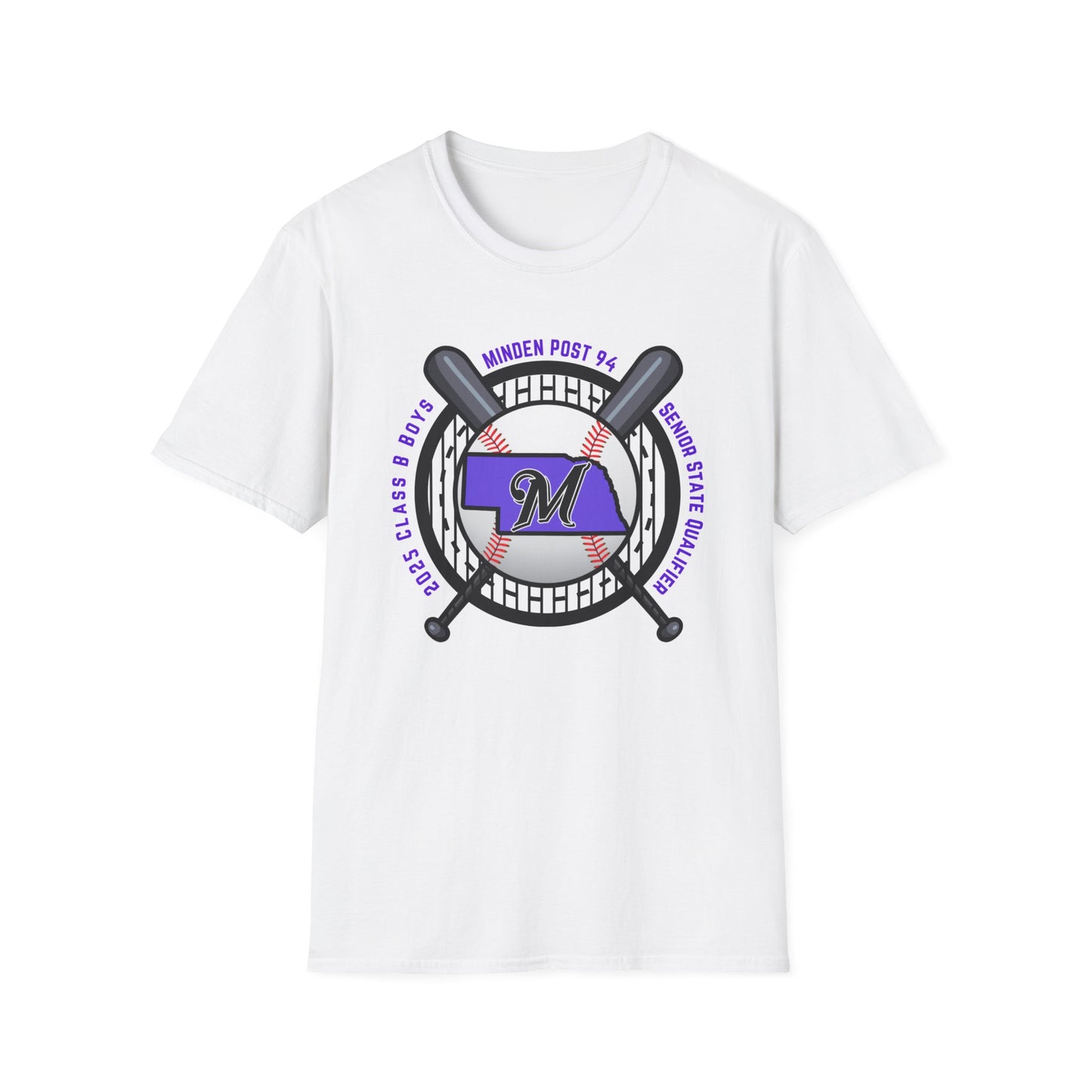 Minden Legion State Baseball T-Shirt (Gildan Softstyle)