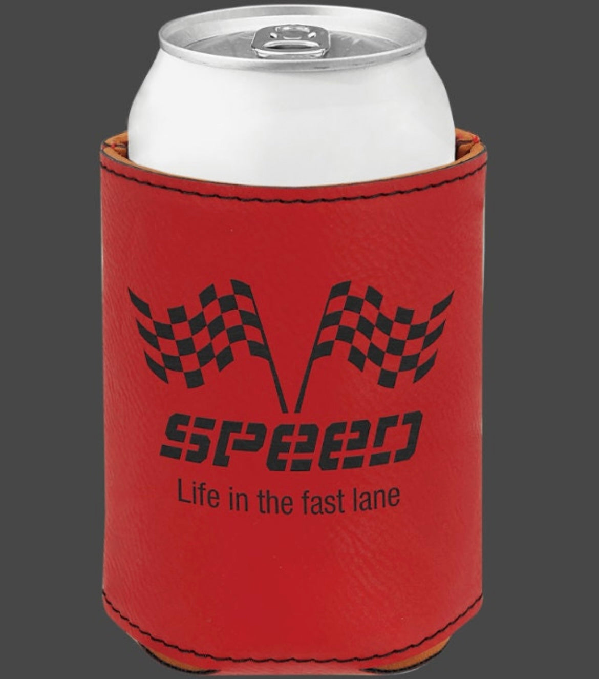 Personalized Leather Koozie Can Coolers