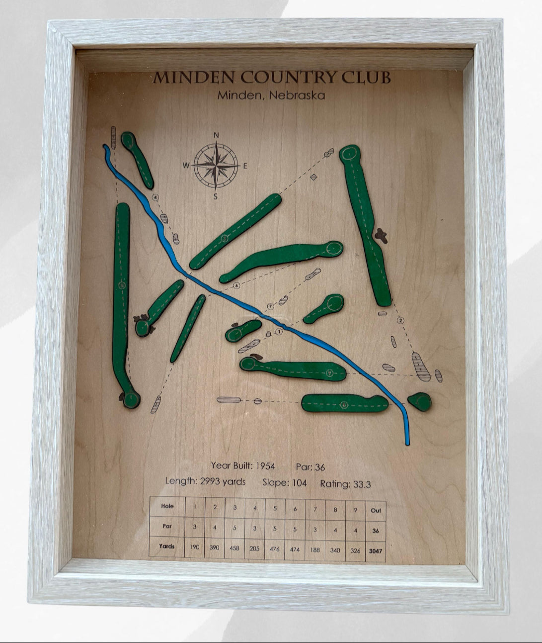 Custom Golf Course Map Engraved Golf Map Custom Golf Picture Wooden Golf Course Map Layered Golf Course Wood Map Custom Golf Gift for Golfer