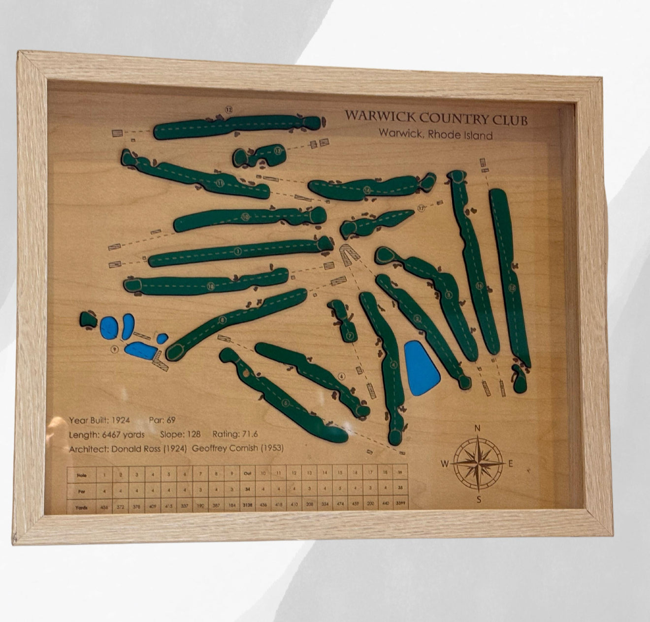 Custom Golf Course Map Engraved Golf Map Custom Golf Picture Wooden Golf Course Map Layered Golf Course Wood Map Custom Golf Gift for Golfer