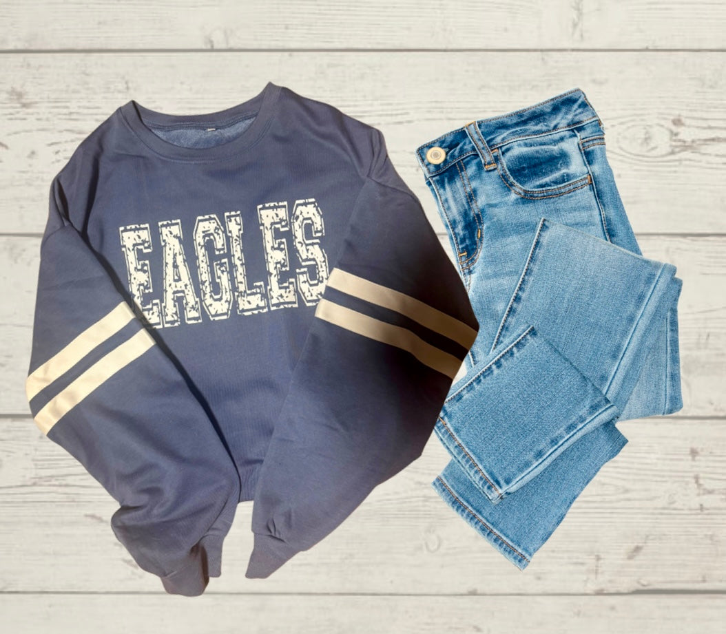 Varsity Striped School Crewneck