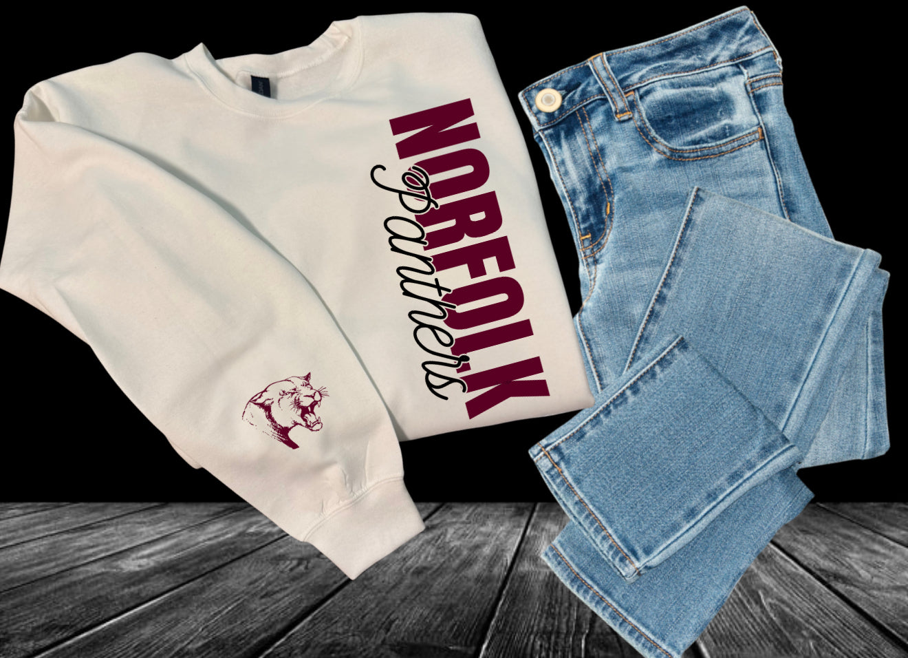 School Vertical Design Crewneck