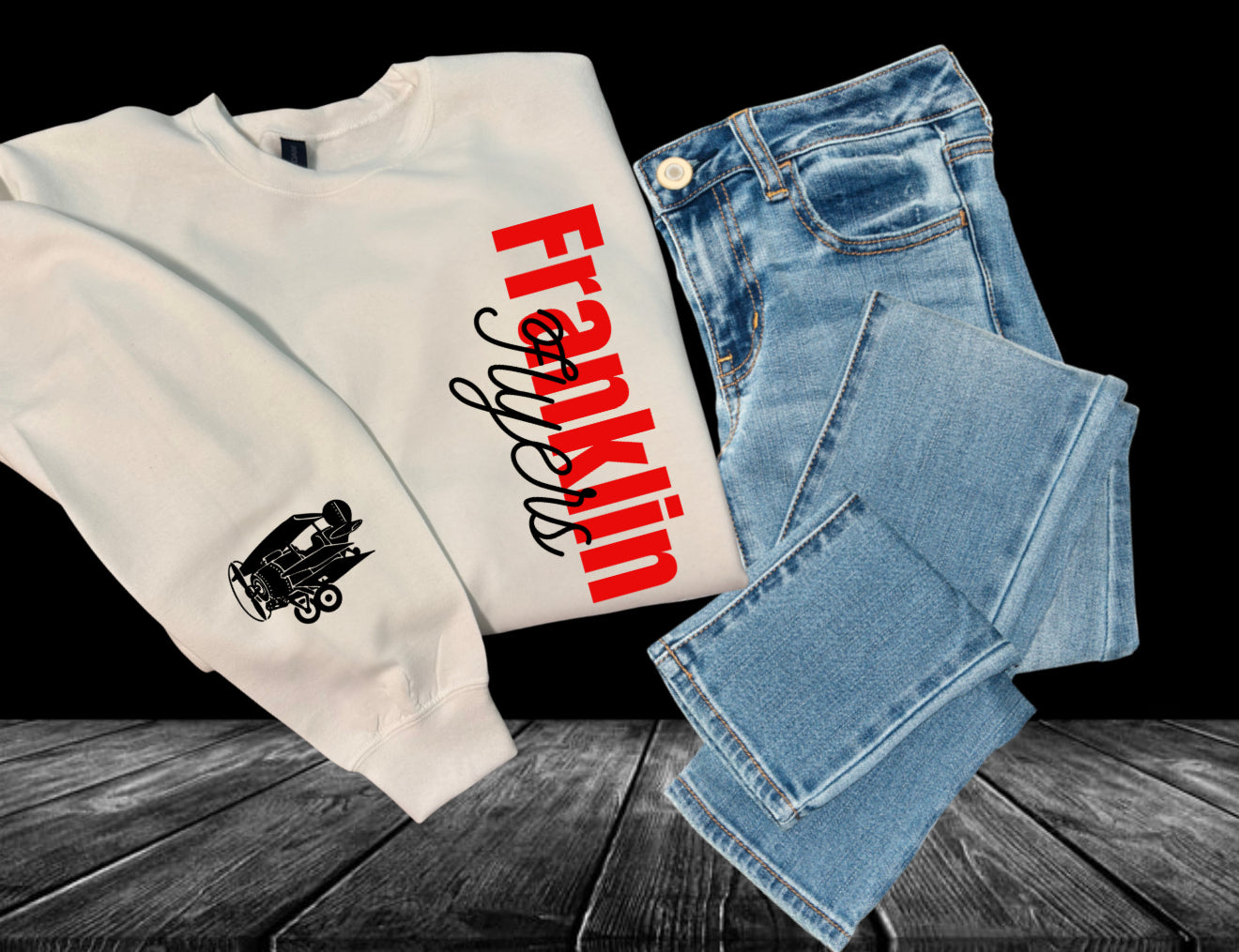 School Vertical Design Crewneck