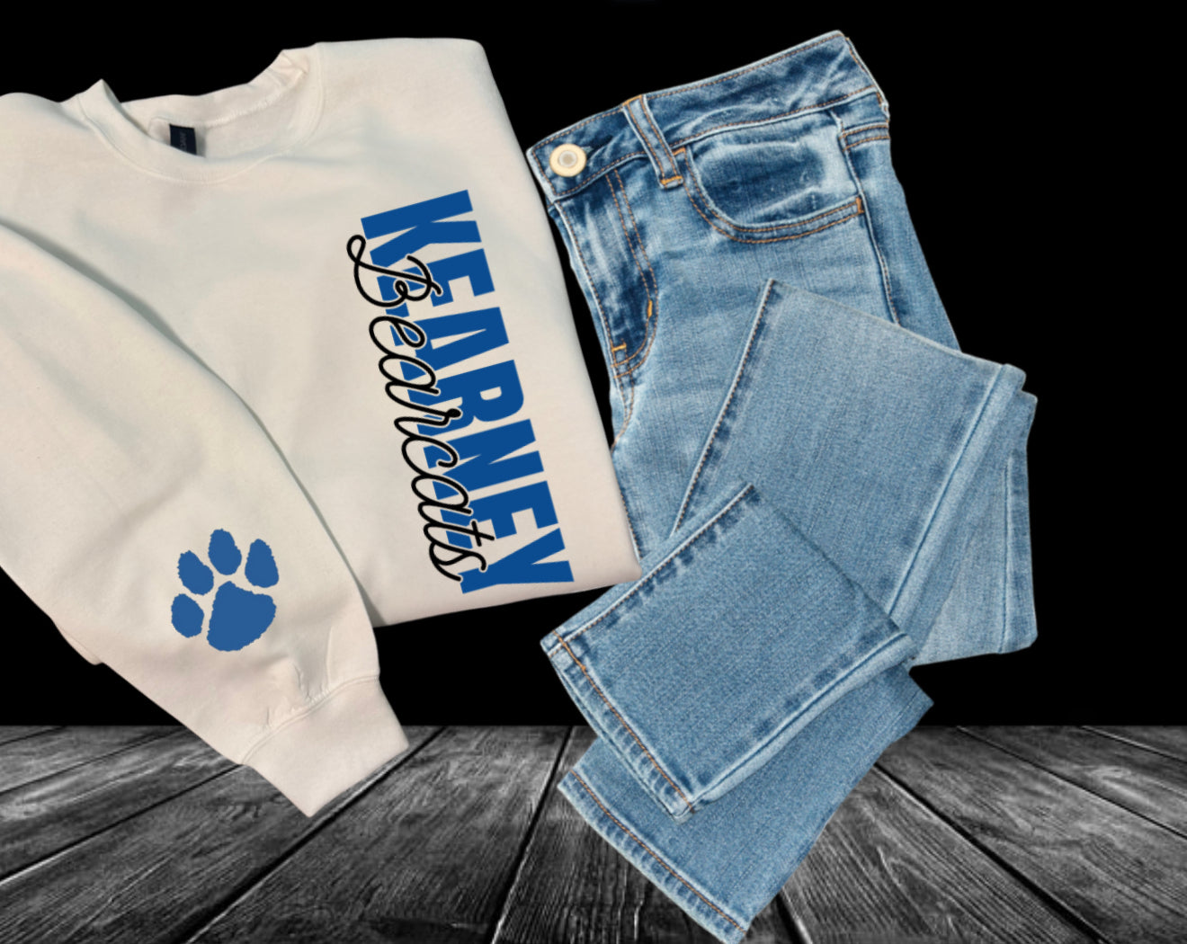 School Vertical Design Crewneck