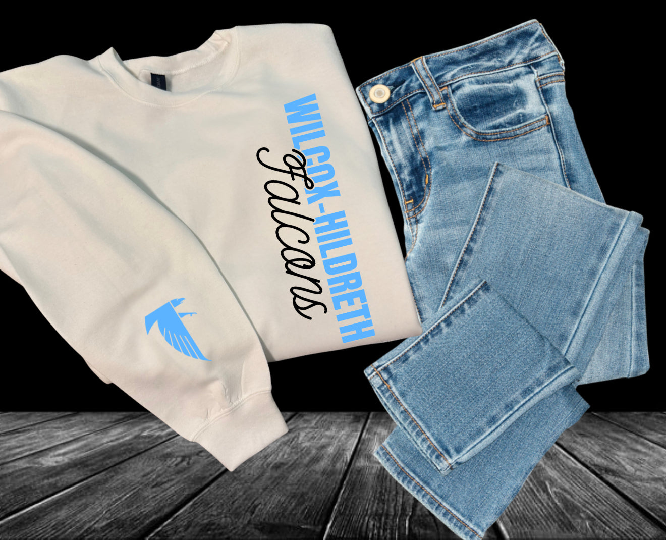 School Vertical Design Crewneck