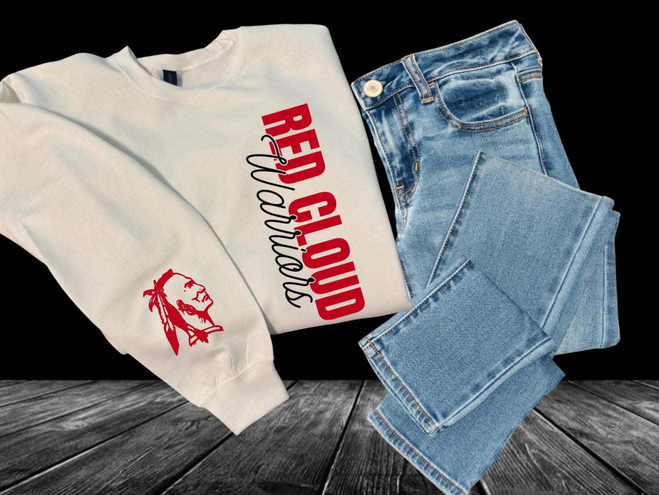 School Vertical Design Crewneck