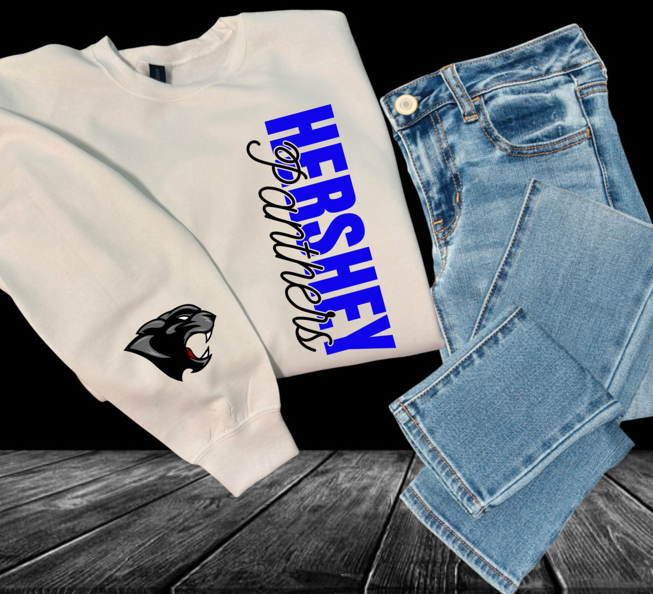 School Vertical Design Crewneck