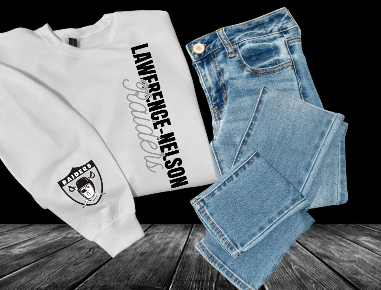 School Vertical Design Crewneck