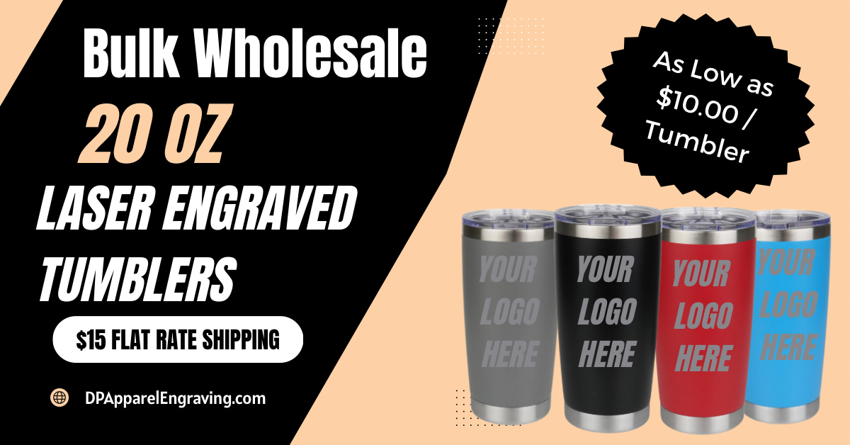 20oz Custom Logo Tumbler BULK WHOLESALE PRICING