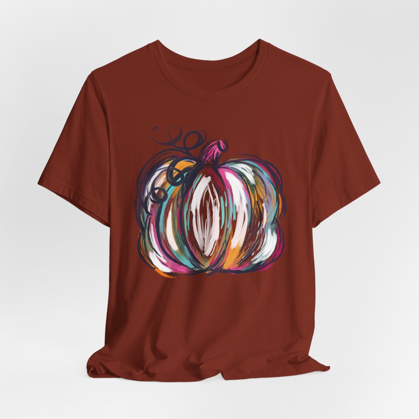 Pumpkin Watercolors Fall Adult Shirt
