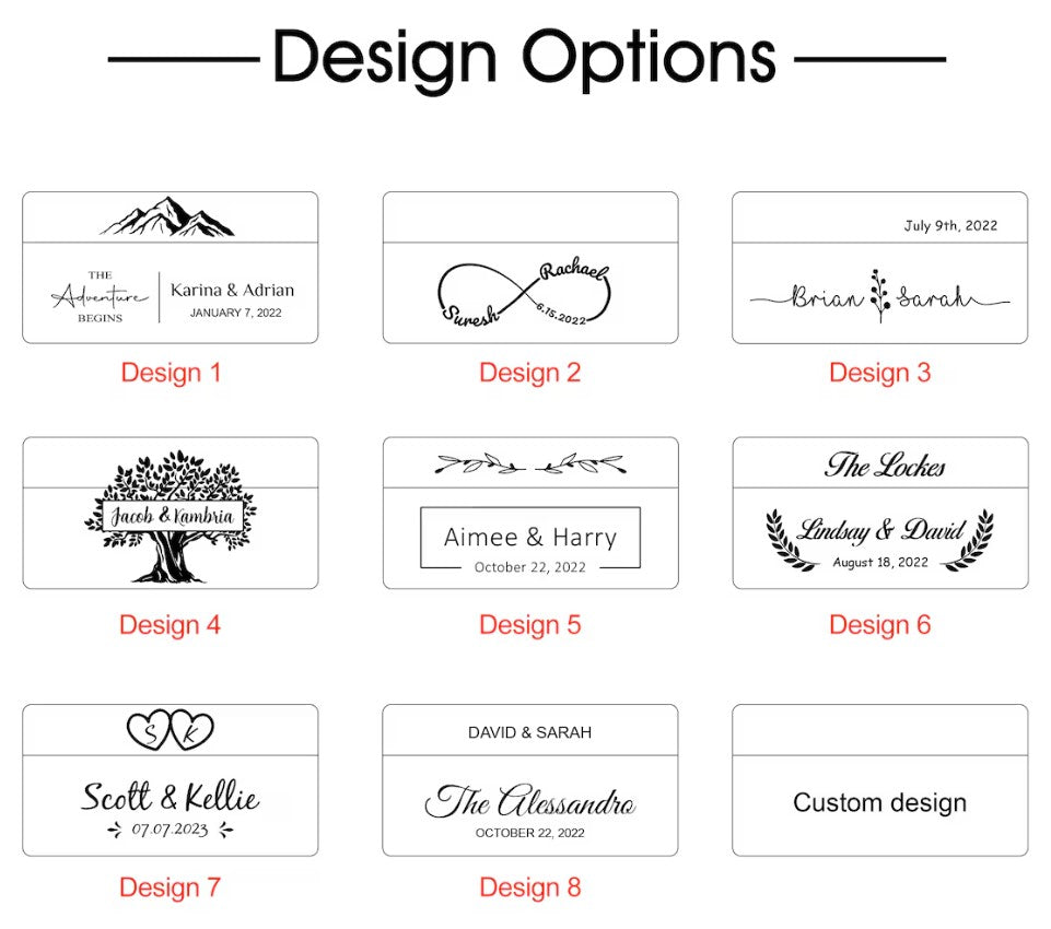 Engraved Double Wedding Ring Box