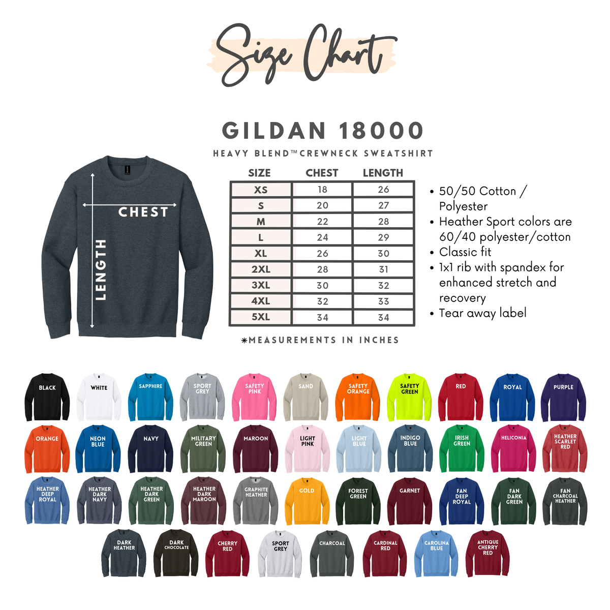 Gildan 18000 Custom Crewneck Sweatshirt