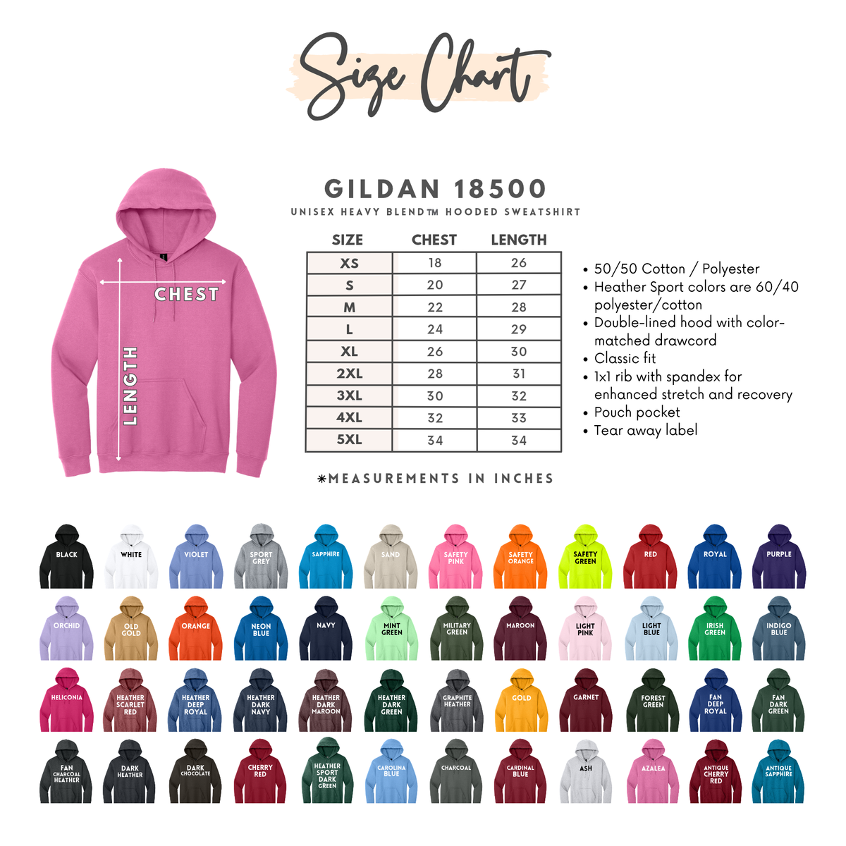 Gildan 18500 Custom Hooded Sweatshirt