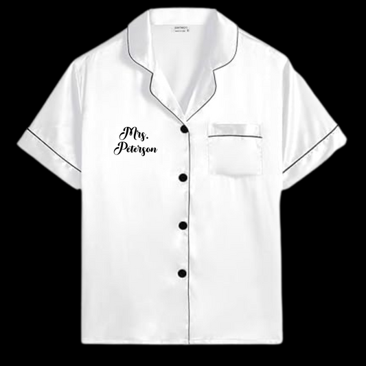 Wedding Silk Pajama Set for the Bride and  Bridesmaids