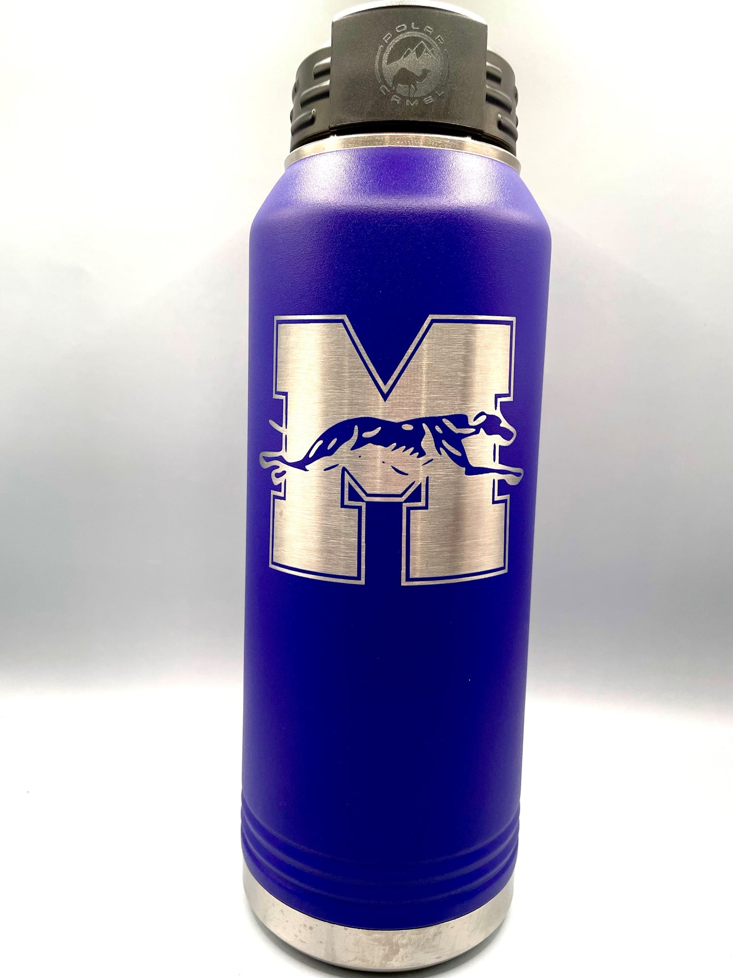 32oz Water Bottle Minden Whippets Purple Laser Engraved Personalize