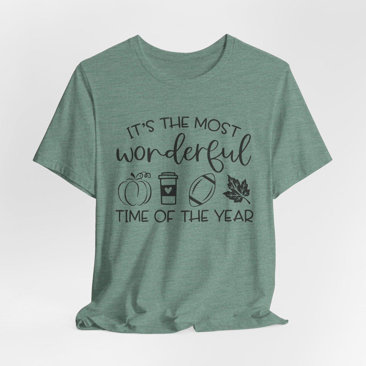 Pumpkins, coffee, leaves, and football  Fall Adult Shirt