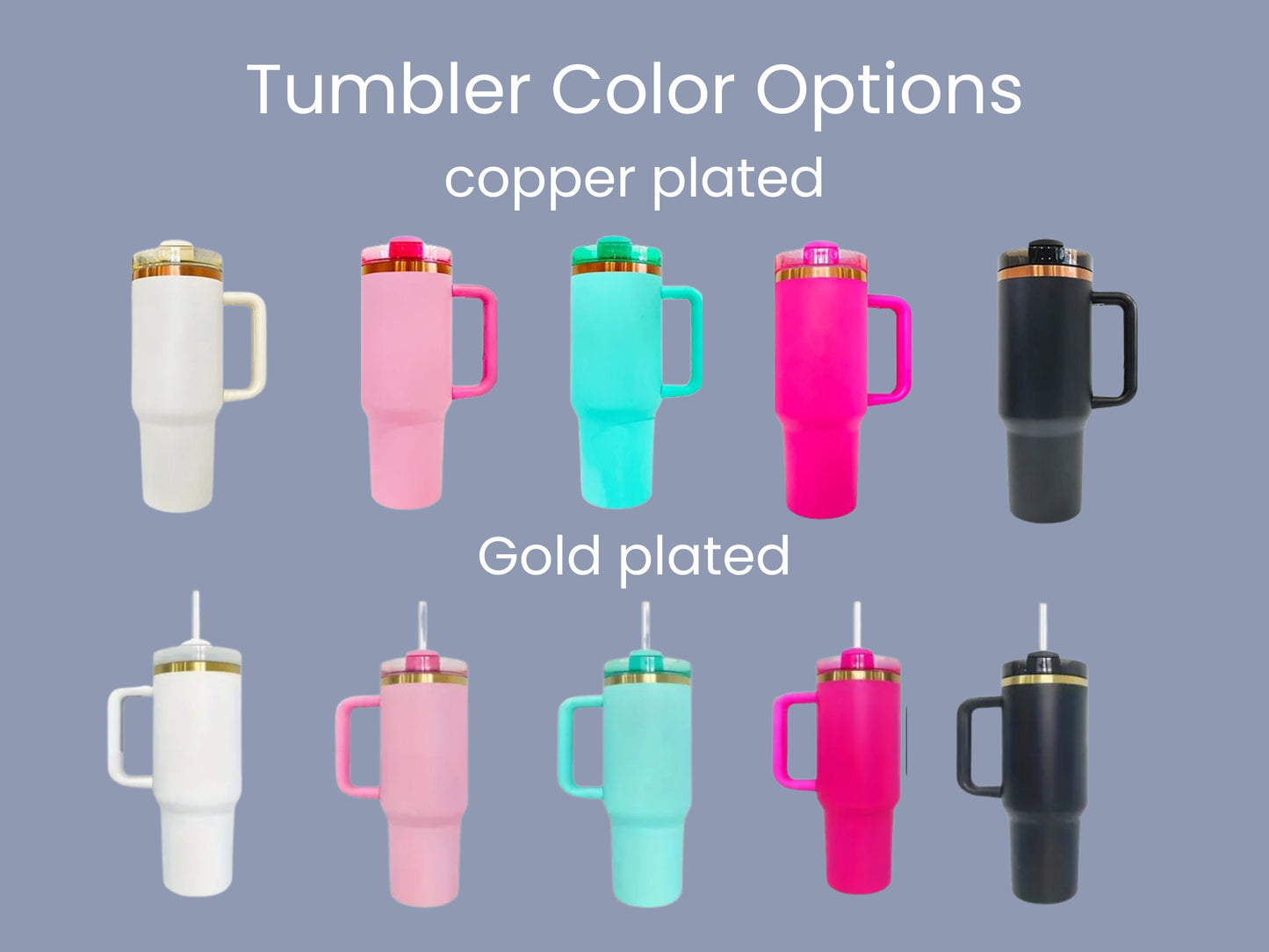 40oz Tumbler with Handle with Laser Engraved Personalization