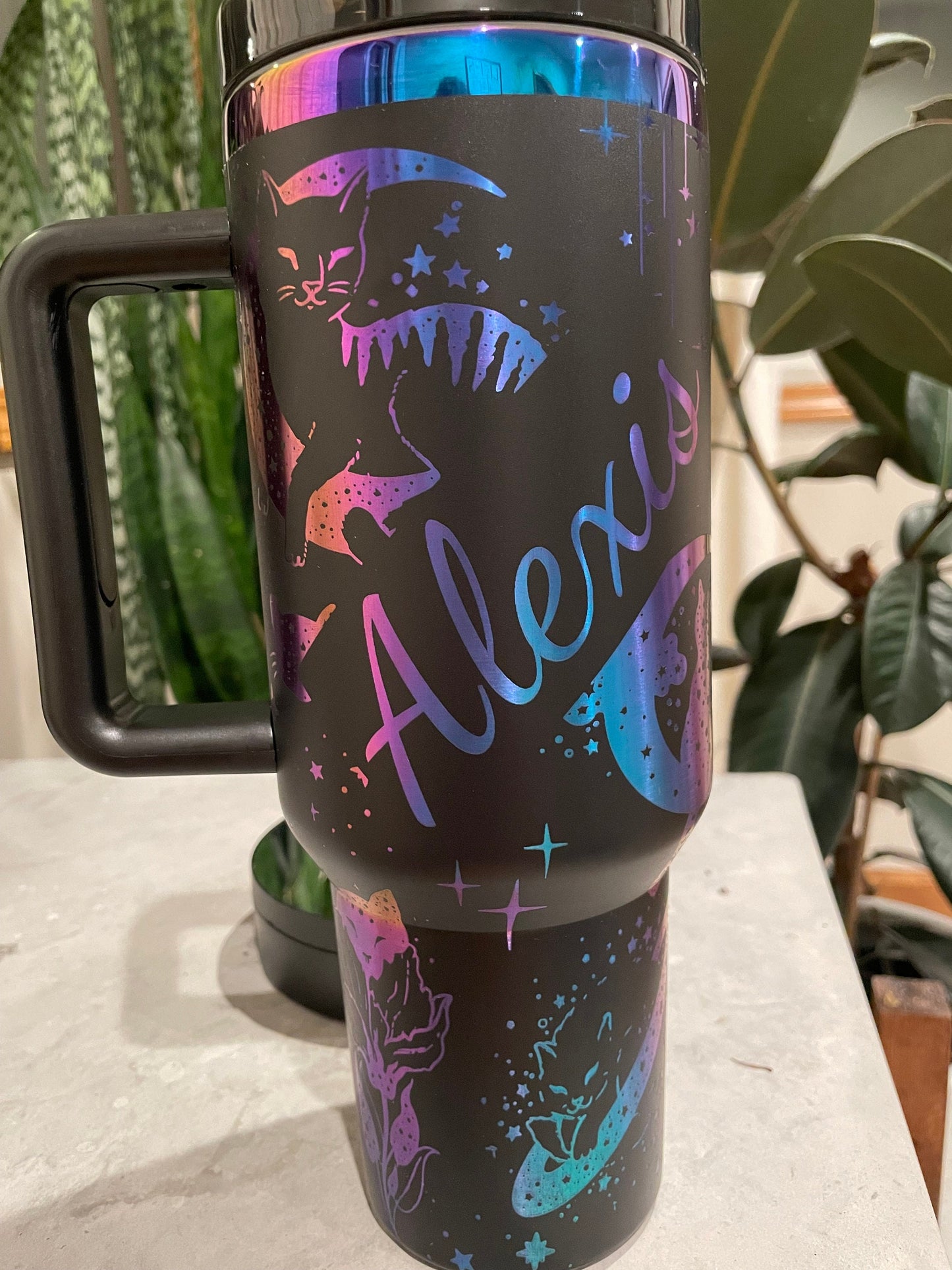 40oz Tumbler with Handle with Laser Engraved Personalization