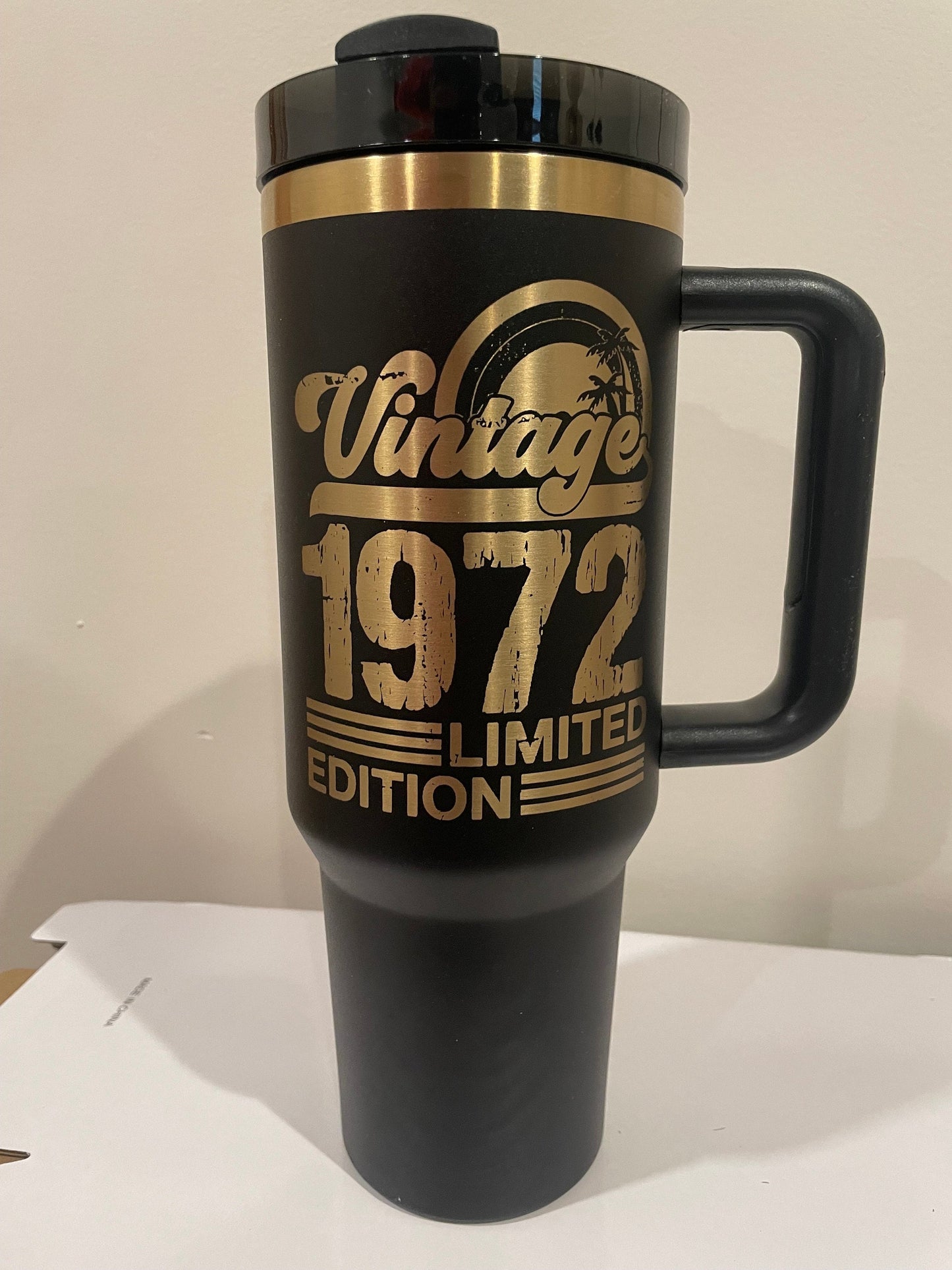 40oz Tumbler with Handle with Laser Engraved Personalization