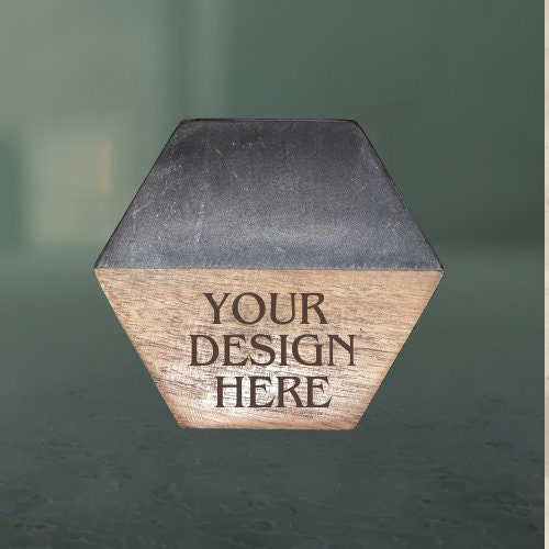 Custom Engraved Marble Wood Coaster Set, Personalized Gift for Housewarming, Anniversary, Wedding, Engagement