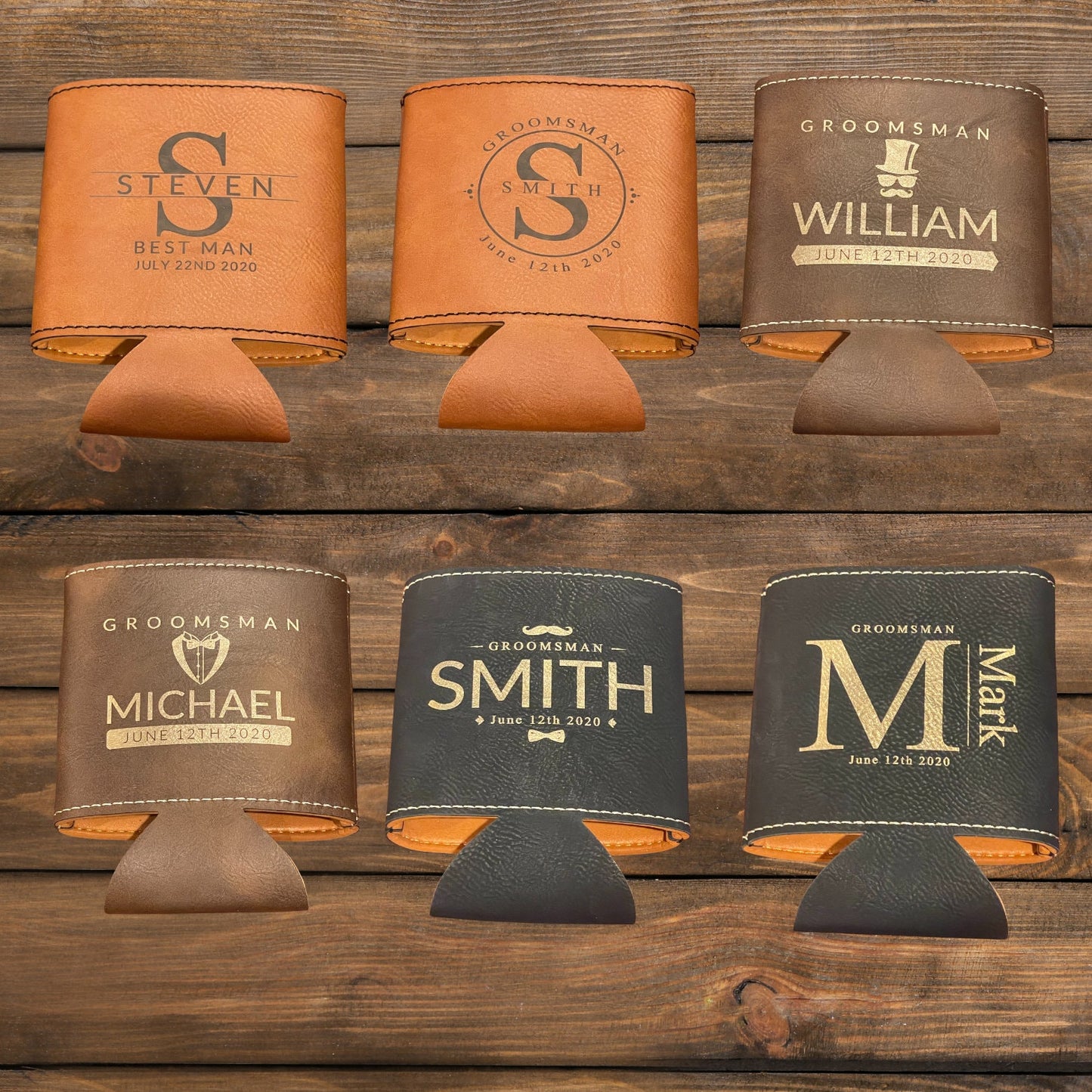 Can Cooler Beverage Holder for 12oz cans Laser Engraved Personalized