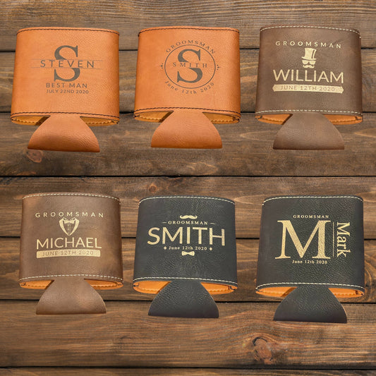 Groomsman / Wedding Party Can Cooler Holder