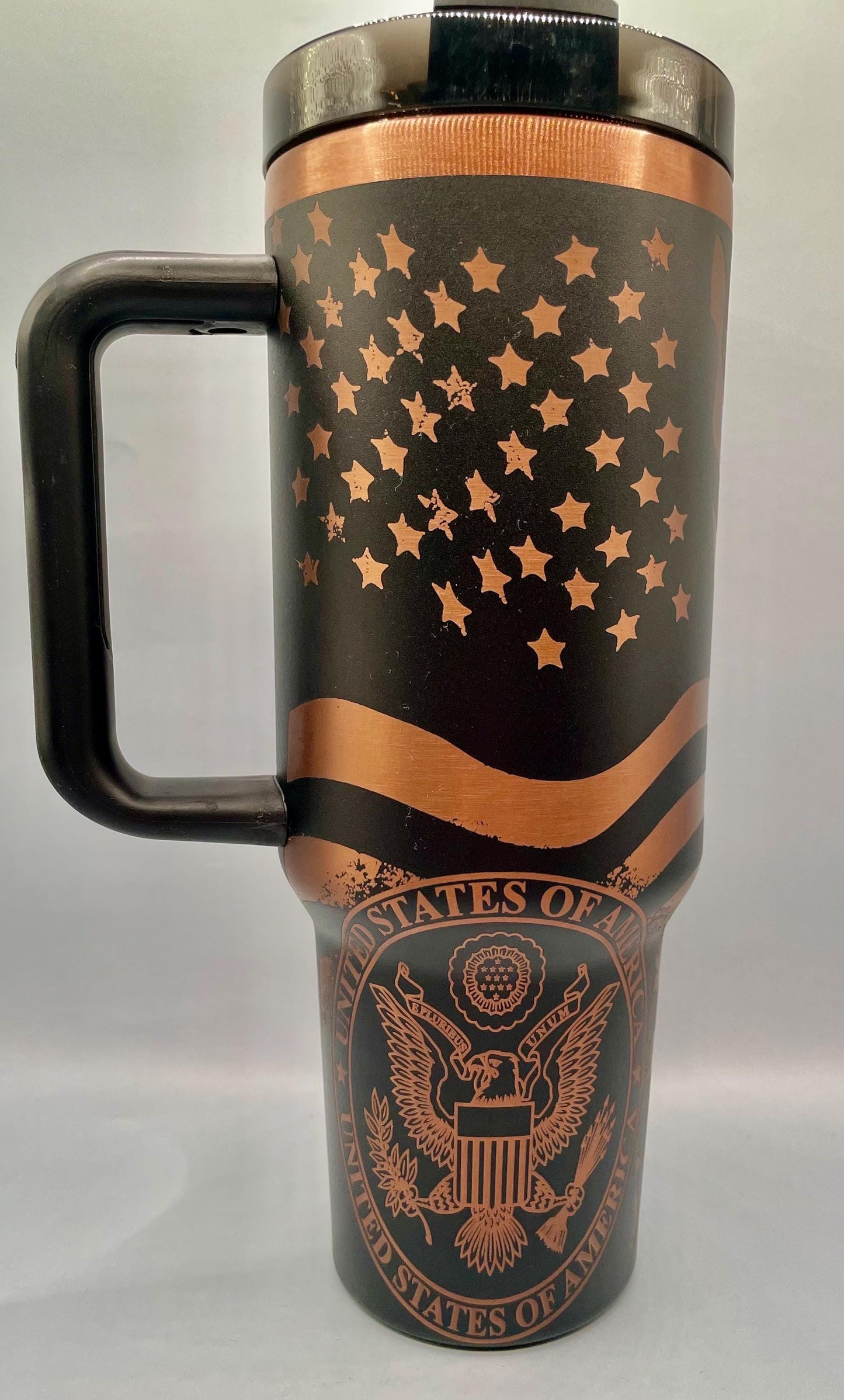 We The People / In God We Trust Flag 40oz Tumbler with handle, Laser Engraved, Patriotic, America, USA, Constitution