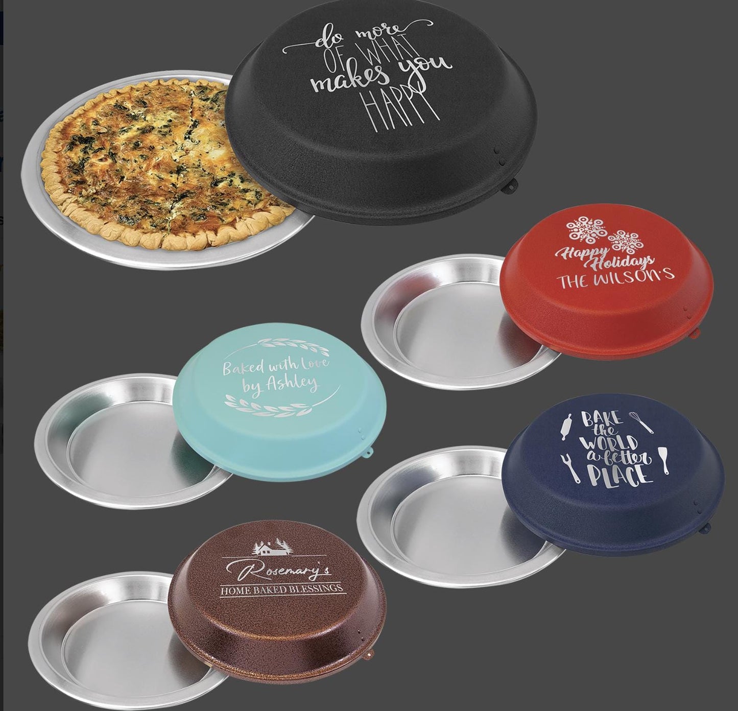 Custom Laser Engraved Pie Pan, Aluminum Pie Pan,  Housewarming gift, Personalized Pie Pan, Christmas Gift For Her, Baking Pan, Kitchen Gift