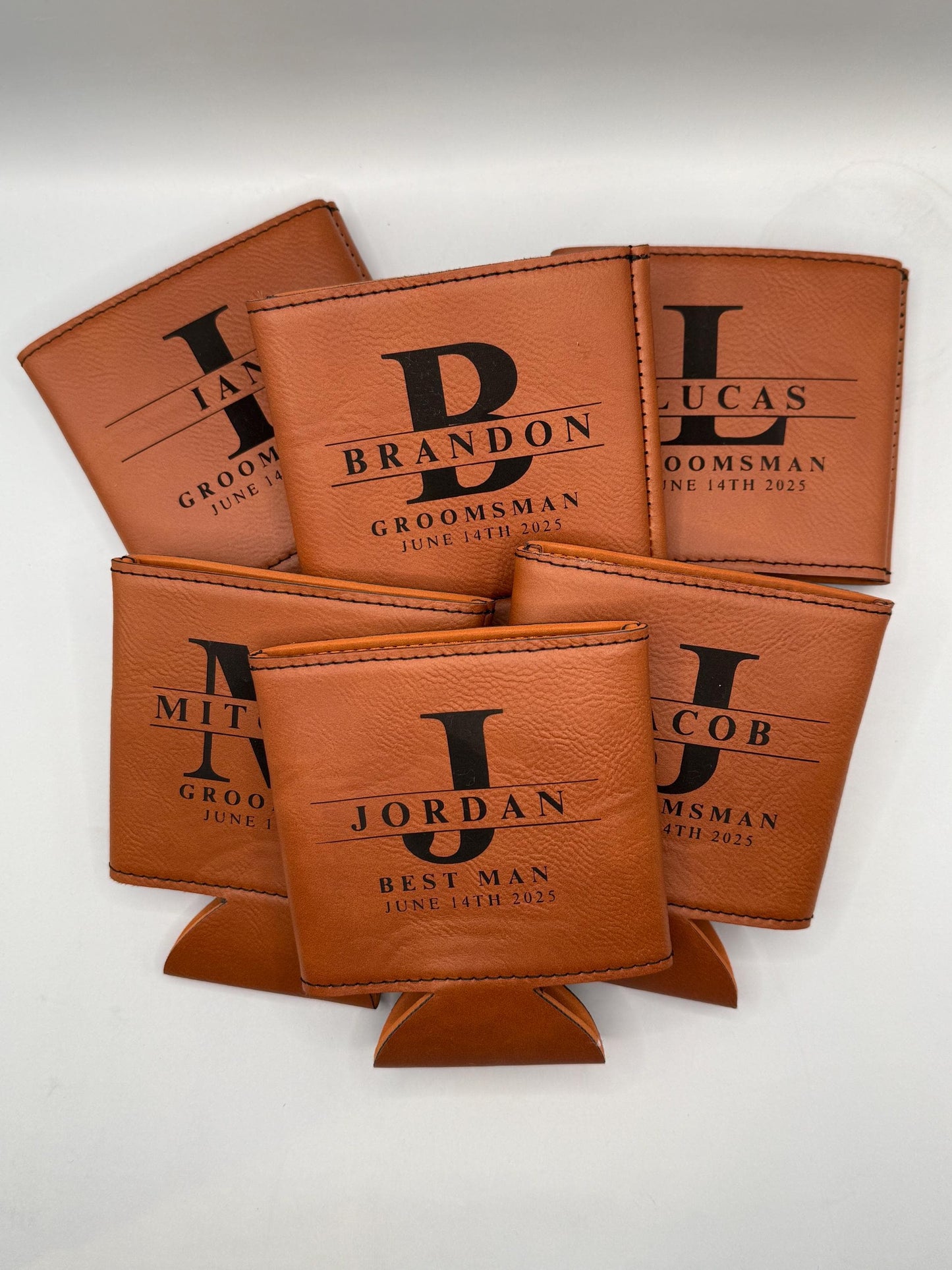 Groomsman / Wedding Party Can Cooler Holder