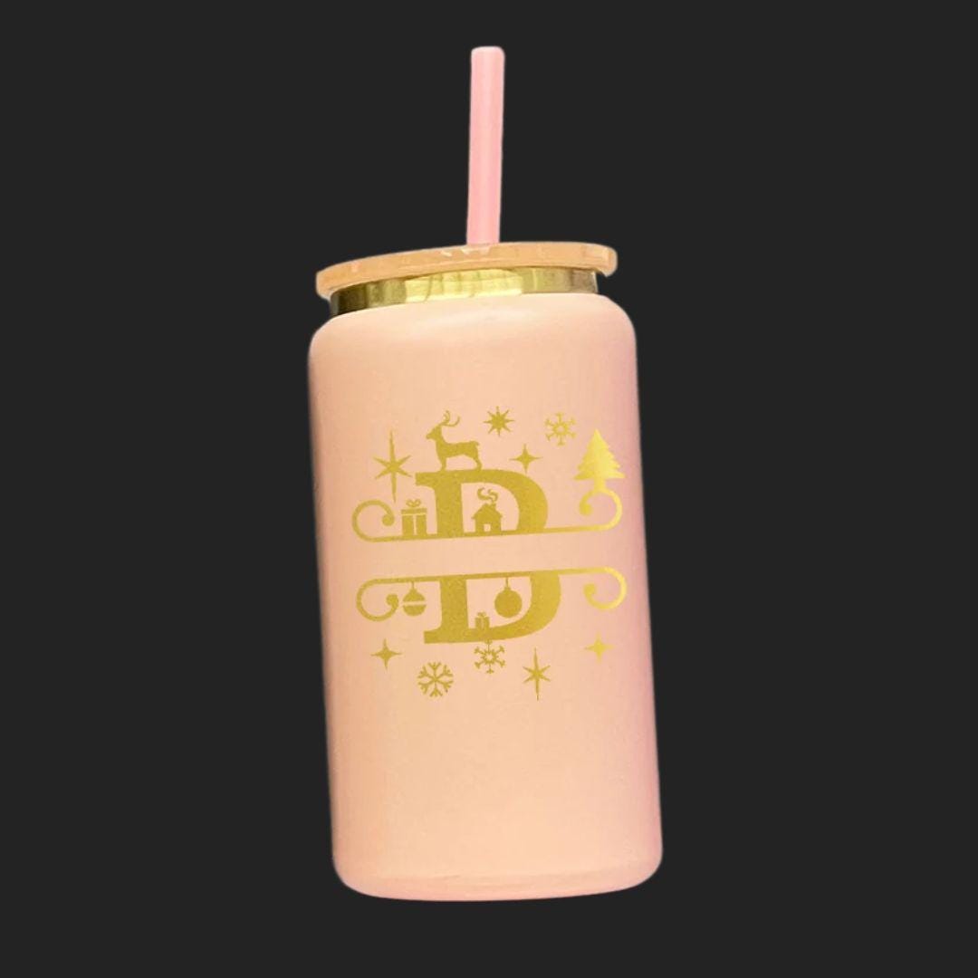 16 oz Stainless Steel Gold Plated Cans in Various Colors, lid and straw, laser engraved, full wrap designs, 16oz metal cans, Kids Tumbler