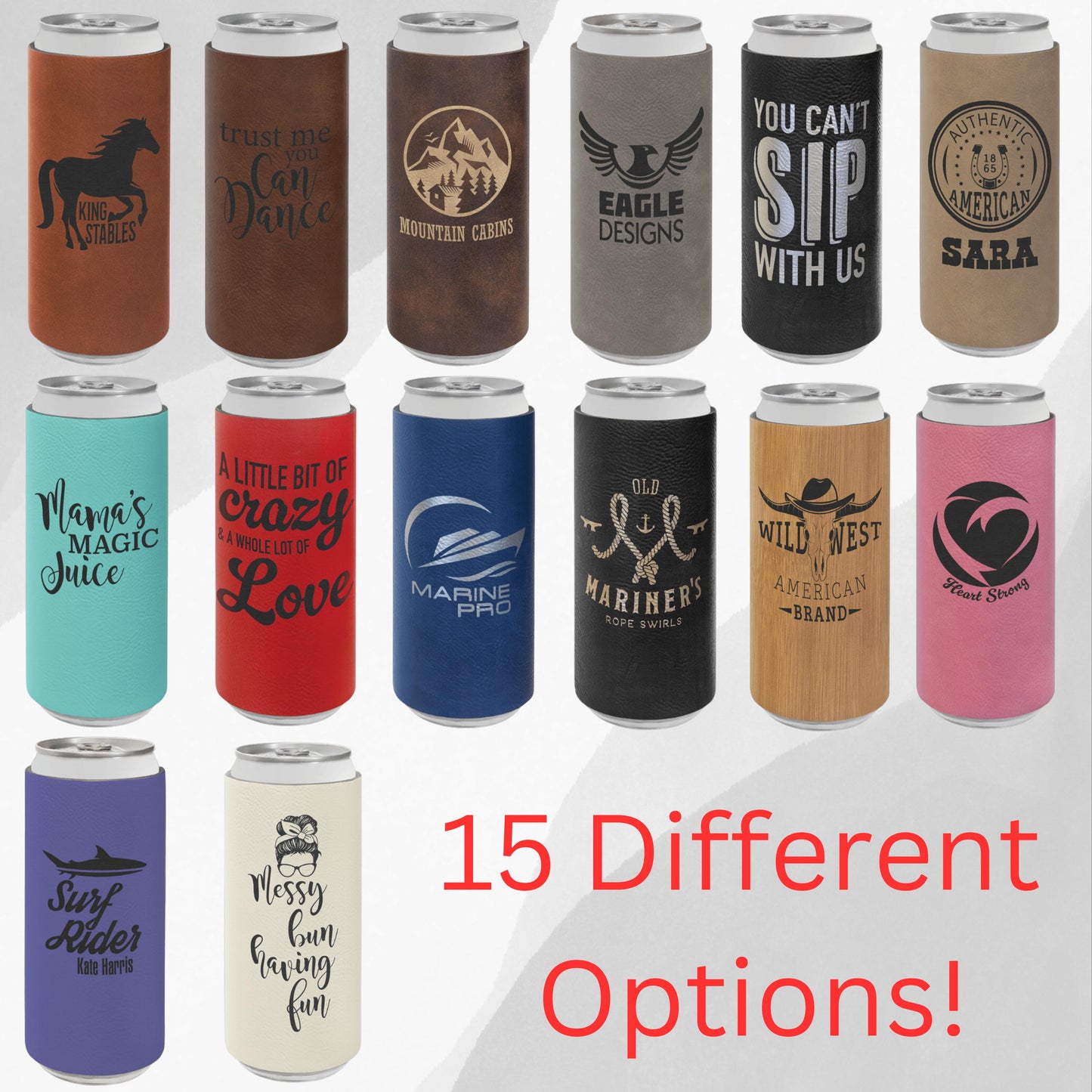 Floral Bridal / Wedding Party Skinny Can Cooler