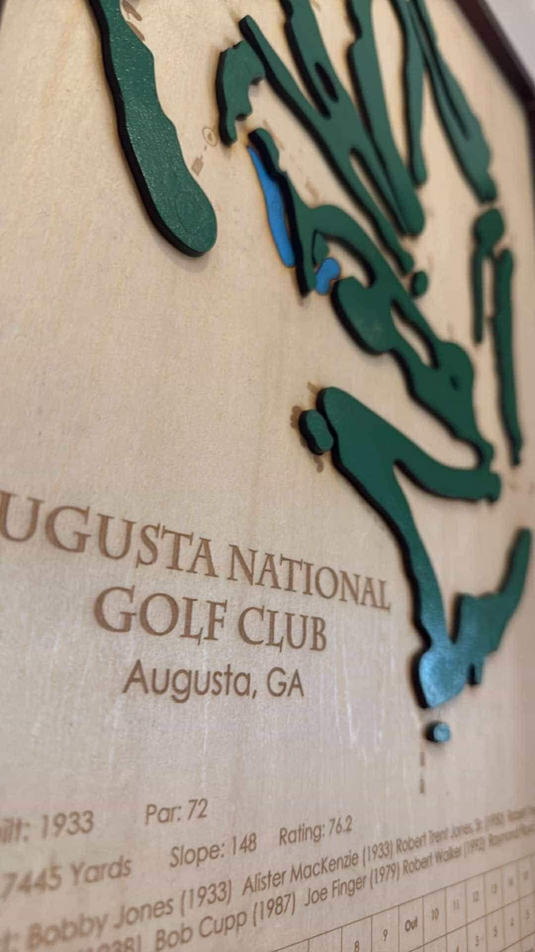 Custom Golf Course Map Engraved Golf Map Custom Golf Picture Wooden Golf Course Map Layered Golf Course Wood Map Custom Golf Gift for Golfer