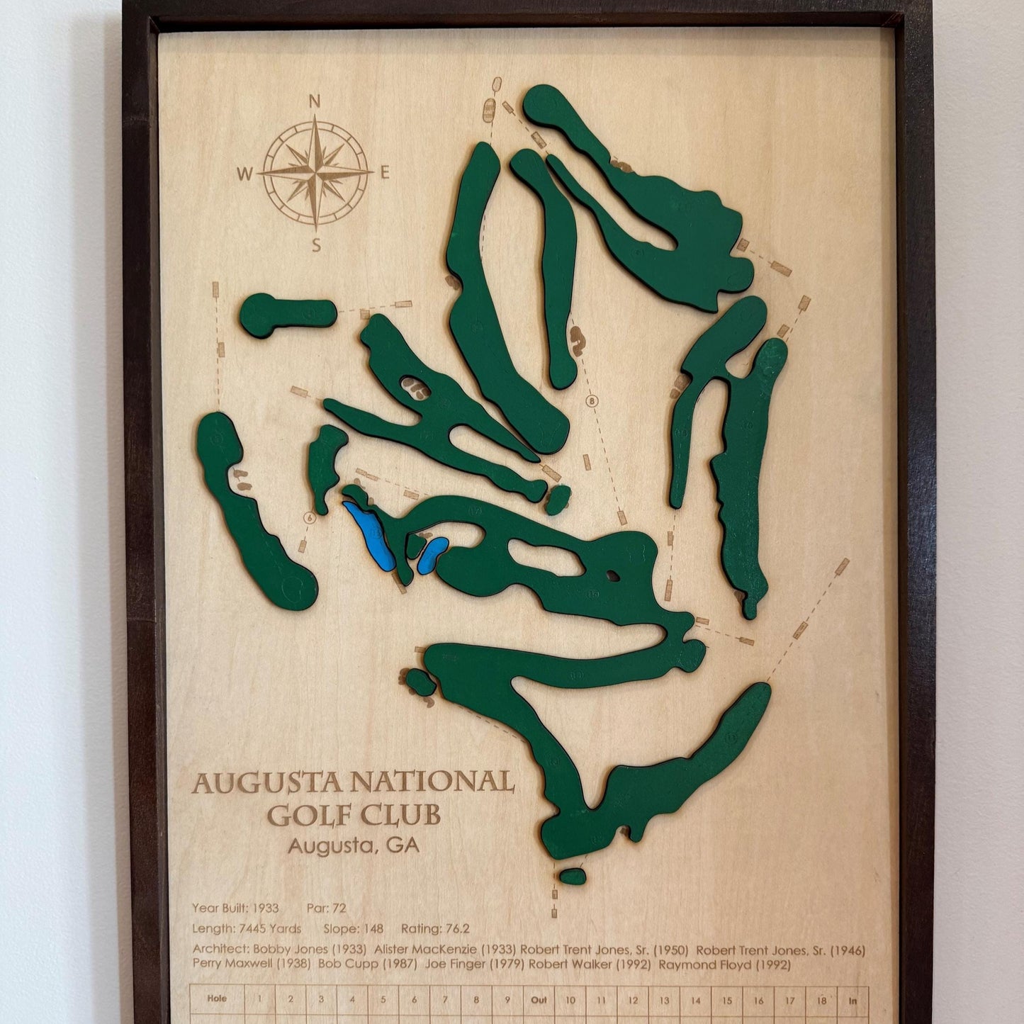 Custom Golf Course Map Engraved Golf Map Custom Golf Picture Wooden Golf Course Map Layered Golf Course Wood Map Custom Golf Gift for Golfer